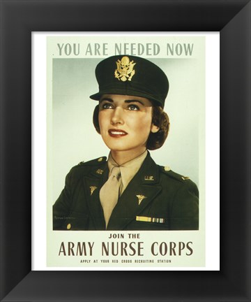 Framed You are Needed Now. Join the Army Nurse Corps Print