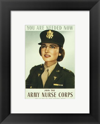 Framed You are Needed Now. Join the Army Nurse Corps Print