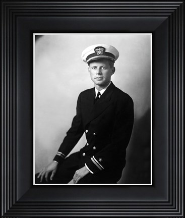 Framed 1942 JFK Uniform Portrait Print