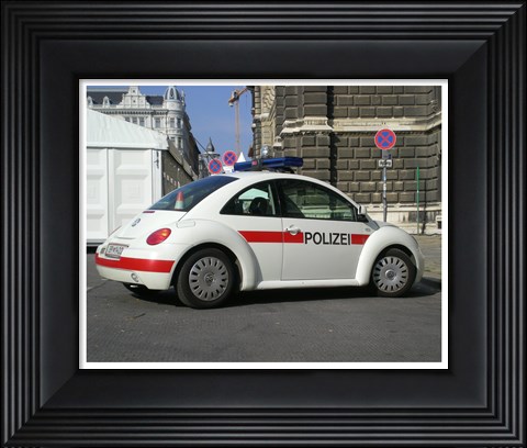 Framed VW Police Beetle Print
