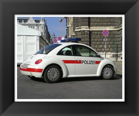 Framed VW Police Beetle Print