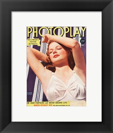 Framed Ann Sheridan Photoplay Print