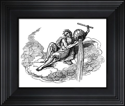 Framed Aquarius Drawing Print