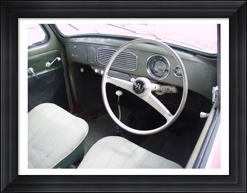 Framed Armaturenbrett VW Kaefer 1956 Rechtssteuerung Print