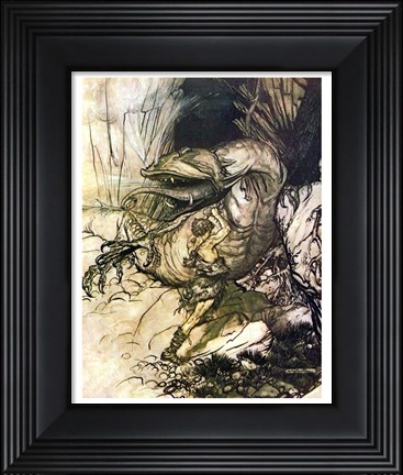 Framed Dragon I Print