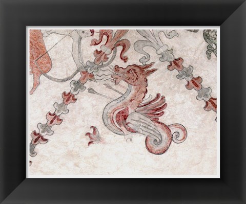 Framed Gothic dragon Print