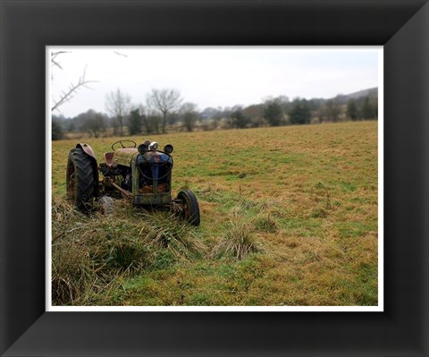 Framed Tractor photograph Print