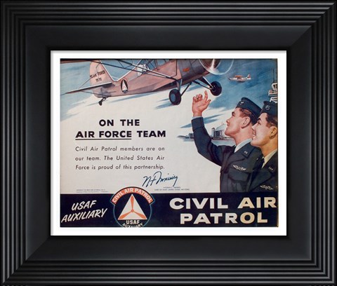 Framed CAP On the Air Force Team Poster Print