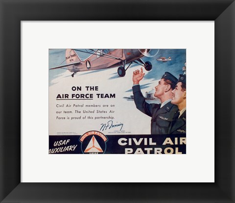 Framed CAP On the Air Force Team Poster Print