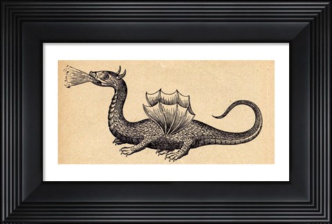 Framed Medieval Dragon II Print