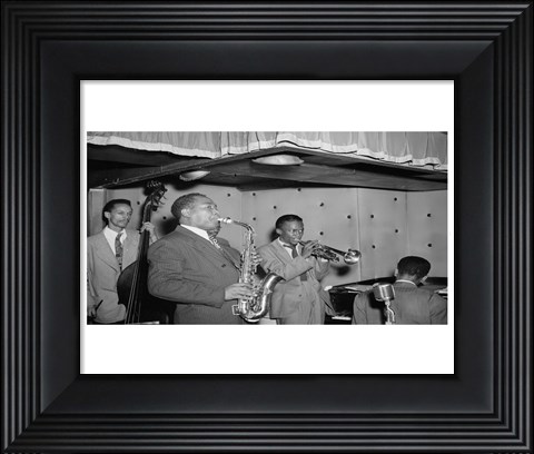 Framed Charlie Parker, Tommy Potter, Miles Davis, Duke Jordan, Max Roach Print