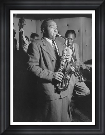 Framed Charlie Parker, Tommy Potter, Miles Davis, Duke Jordan, Max Roach Print