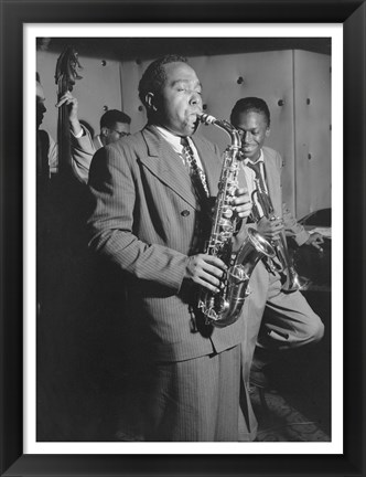 Framed Charlie Parker, Tommy Potter, Miles Davis, Duke Jordan, Max Roach Print