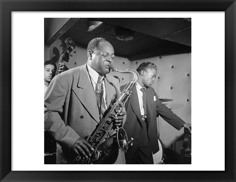 Framed Coleman Hawkins, Miles Davis Print