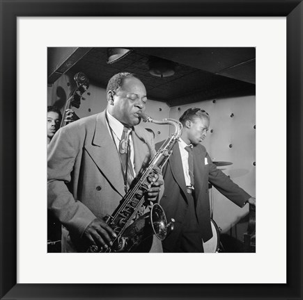 Framed Coleman Hawkins, Miles Davis Print