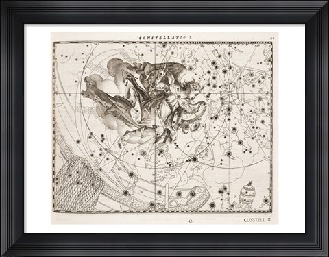 Framed Constellation  Saint Michael Print