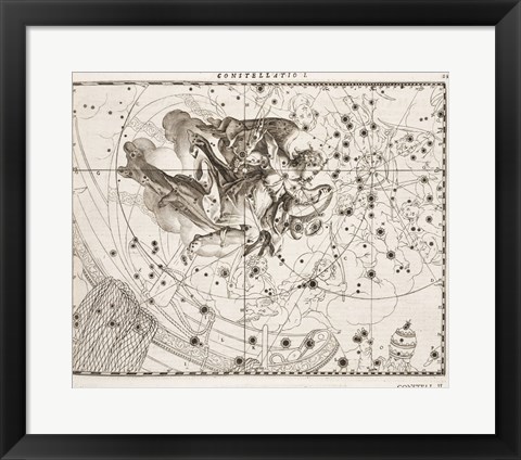 Framed Constellation  Saint Michael Print