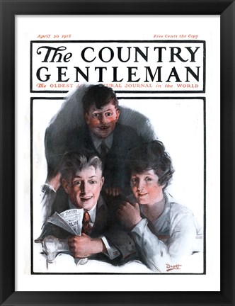 Framed Country Gentleman Magazine, April 20, 1918 Print