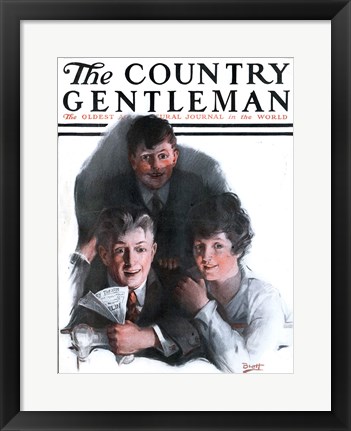 Framed Country Gentleman Magazine, April 20, 1918 Print