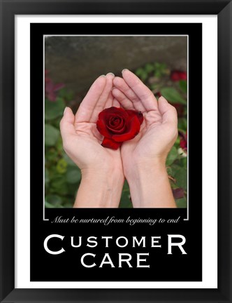 Framed Customer Care Affirmation Poster, USAF Print