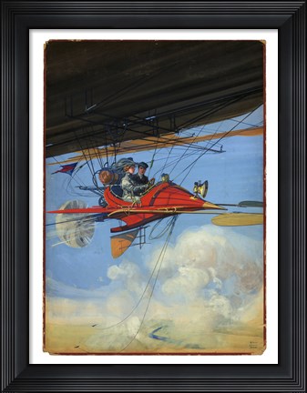 Framed Aerostatic Cabrio, H.G. Dart Print