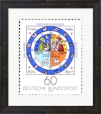 Framed Jahre Gregorianischer Kalender Print