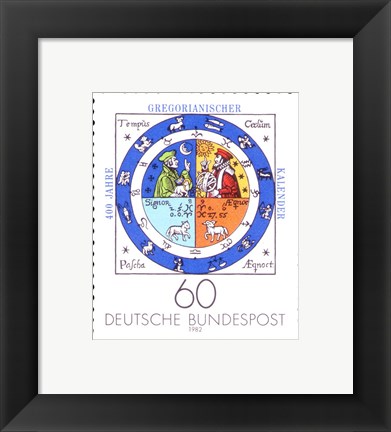 Framed Jahre Gregorianischer Kalender Print