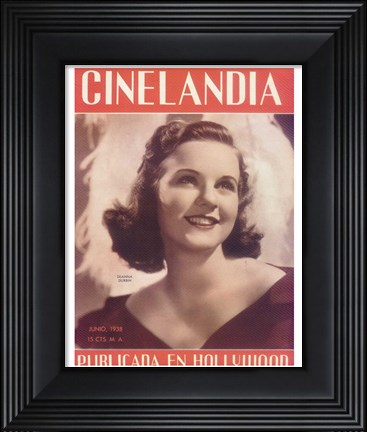 Framed Deanna Durbin CINELANDIA Magazine Print