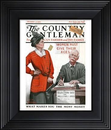 Framed Election Day 1922 Print