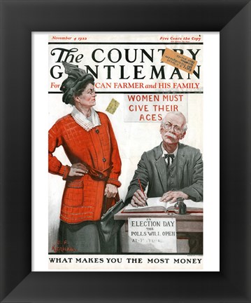 Framed Election Day 1922 Print