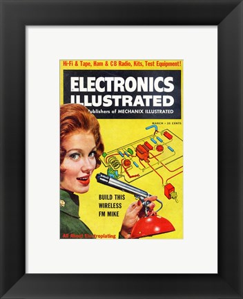 Framed Electronics Illustrated March, 1961 Print