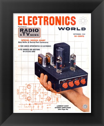 Framed Electronics World September, 1959 Print