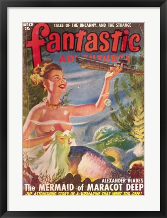 Framed Fantastic Adventures 1949 March Cover Print