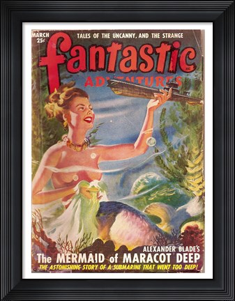 Framed Fantastic Adventures 1949 March Cover Print
