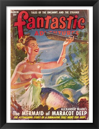 Framed Fantastic Adventures 1949 March Cover Print