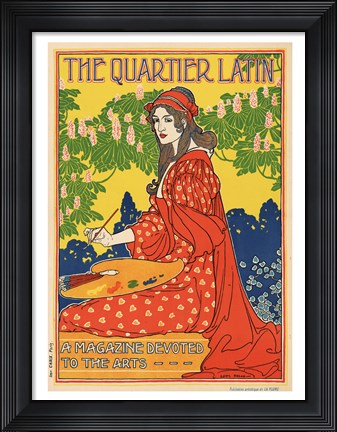Framed Quartier Latin, a Magazine Devoted to the Arts, Advertising Poster, ca.1895 Print