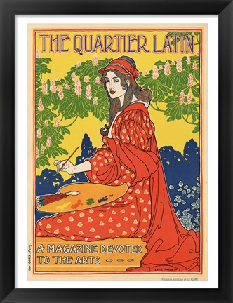 Framed Quartier Latin, a Magazine Devoted to the Arts, Advertising Poster, ca.1895 Print