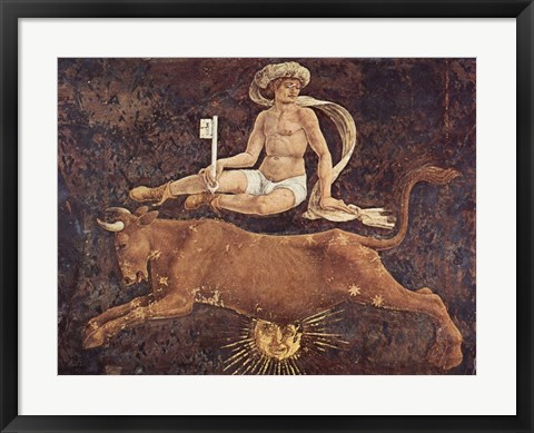 Framed Francesco del Cossa Taurus Print