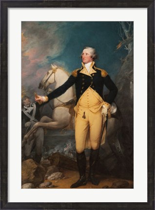 Framed General George Washington at Trenton by John Trumbull Print