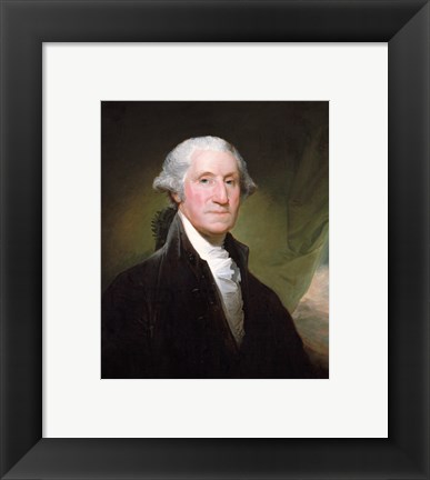 Framed George Washington, 1795 Print