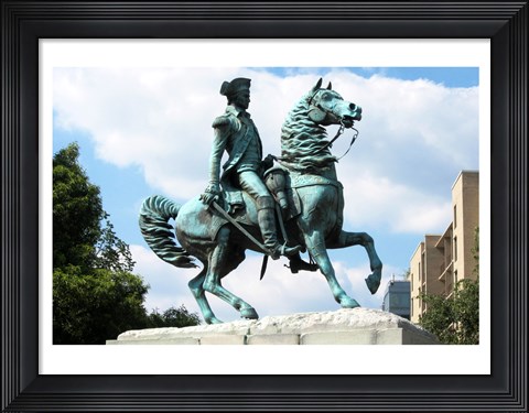 Framed George Washington Statue Print