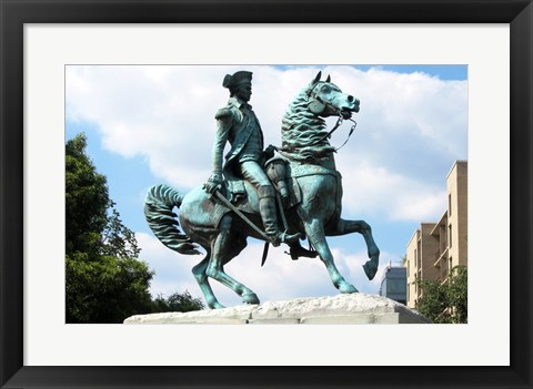 Framed George Washington Statue Print