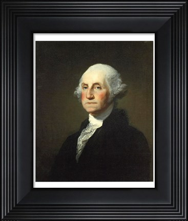 Framed Gilbert Stuart Williamstown Portrait of George Washington Print