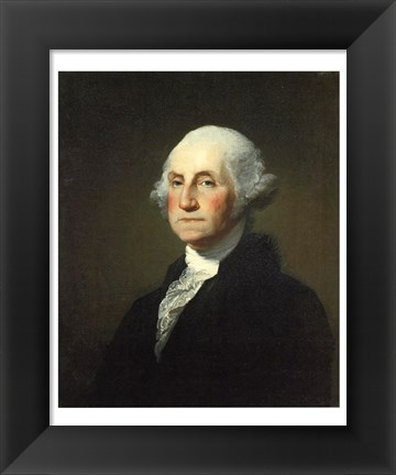 Framed Gilbert Stuart Williamstown Portrait of George Washington Print