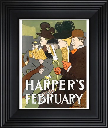 Framed Harper&#39;s February 1895 Print