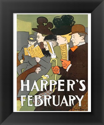 Framed Harper&#39;s February 1895 Print