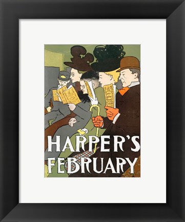 Framed Harper&#39;s February 1895 Print