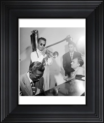 Framed Howard McGhee, Brick Fleagle and Miles Davis, September 1947 Print