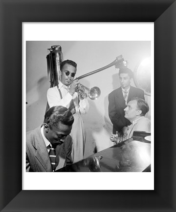 Framed Howard McGhee, Brick Fleagle and Miles Davis, September 1947 Print