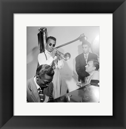 Framed Howard McGhee, Brick Fleagle and Miles Davis, September 1947 Print